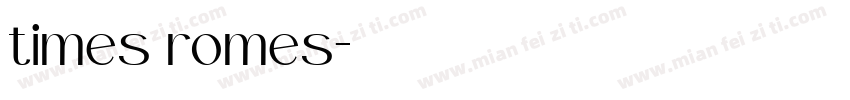 times romes字体转换